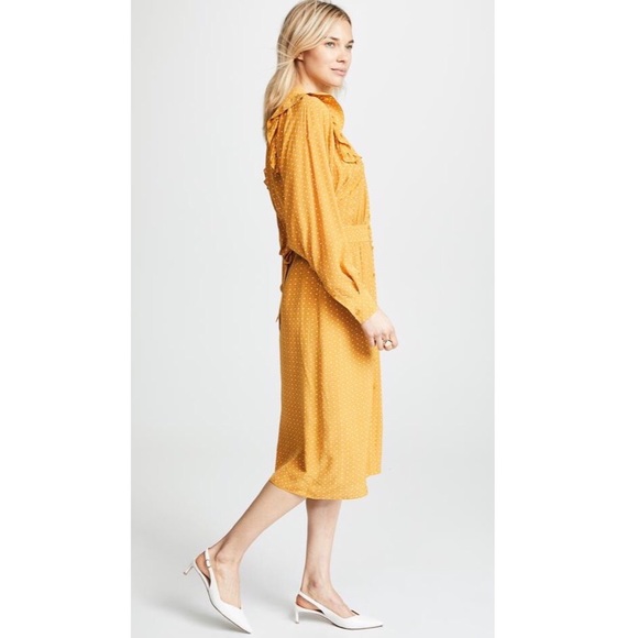 🆕 Joie Redson Dress in Dusty Gold - Picture 4 of 5